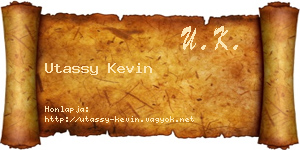 Utassy Kevin névjegykártya