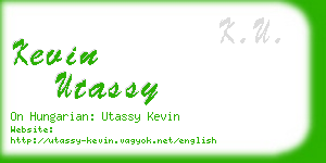 kevin utassy business card